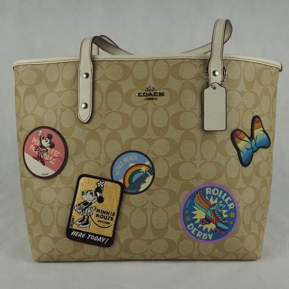 Coach Handbags - Disney Coach City Zip Tote Minnie Mouse Patches